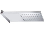 Soffione doccia a parete in acciaio inox lucidato a specchio 2 getti, normale o cascata.