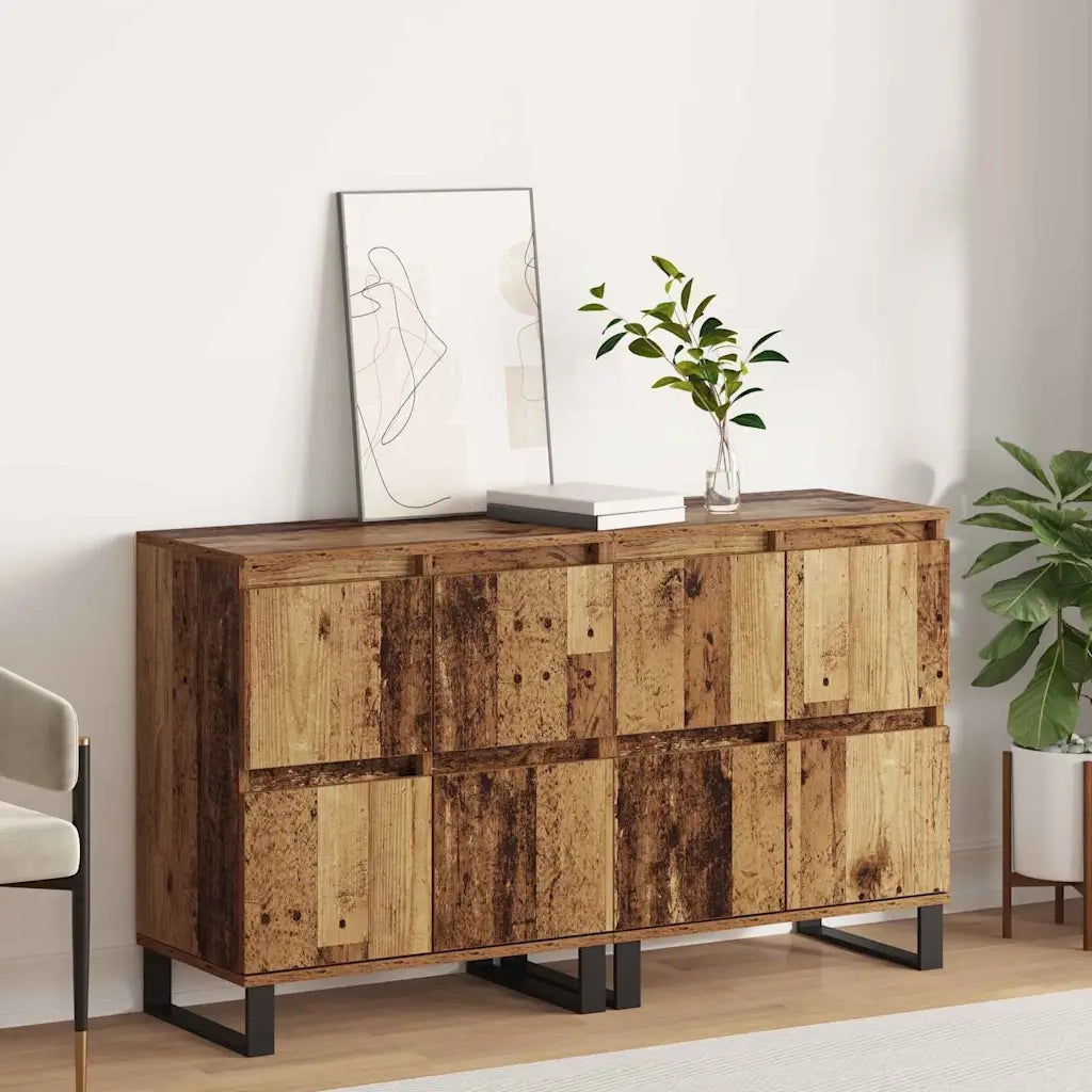 Credenza 2 pcs Legno vecchio 60 x 35 x 70 cm