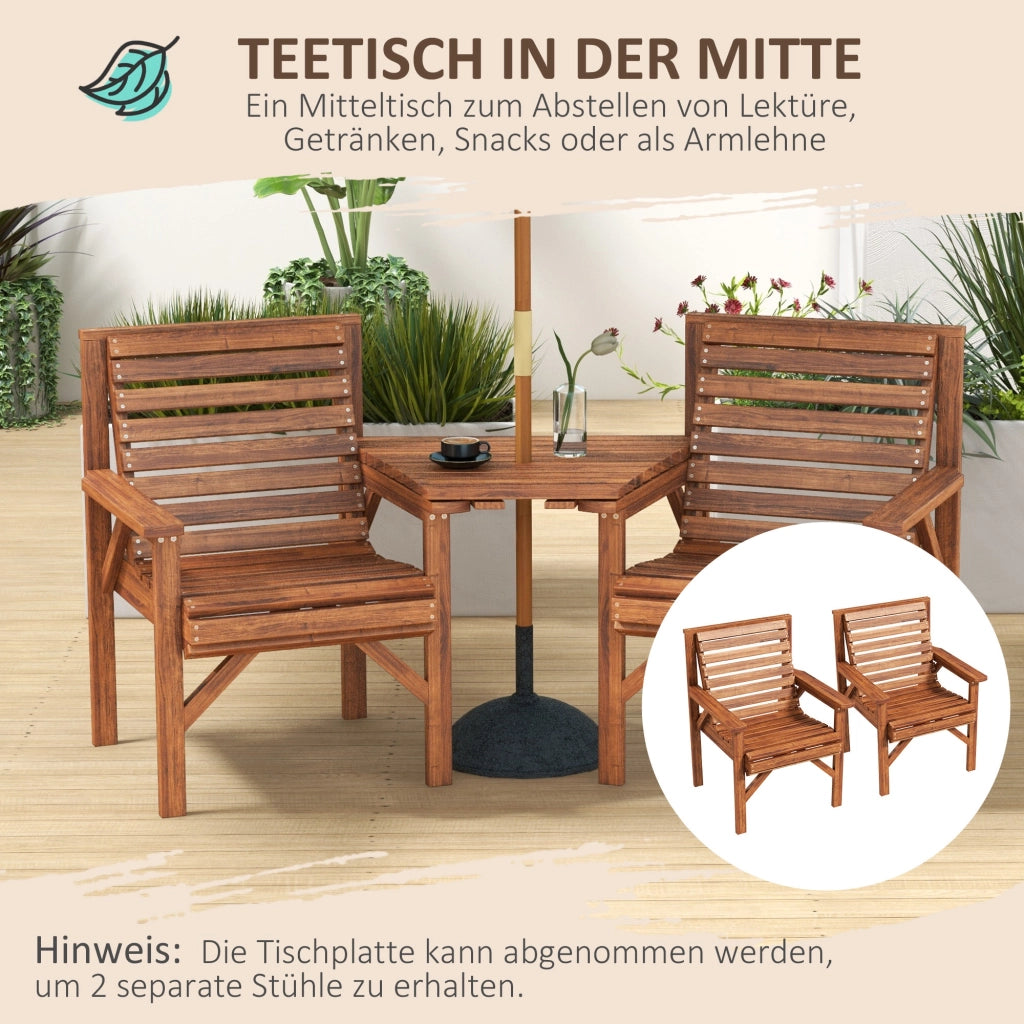 Set Bistrot 3 Pezzi in Legno ¨C Zephmum ¨C Grigio 70x70x90