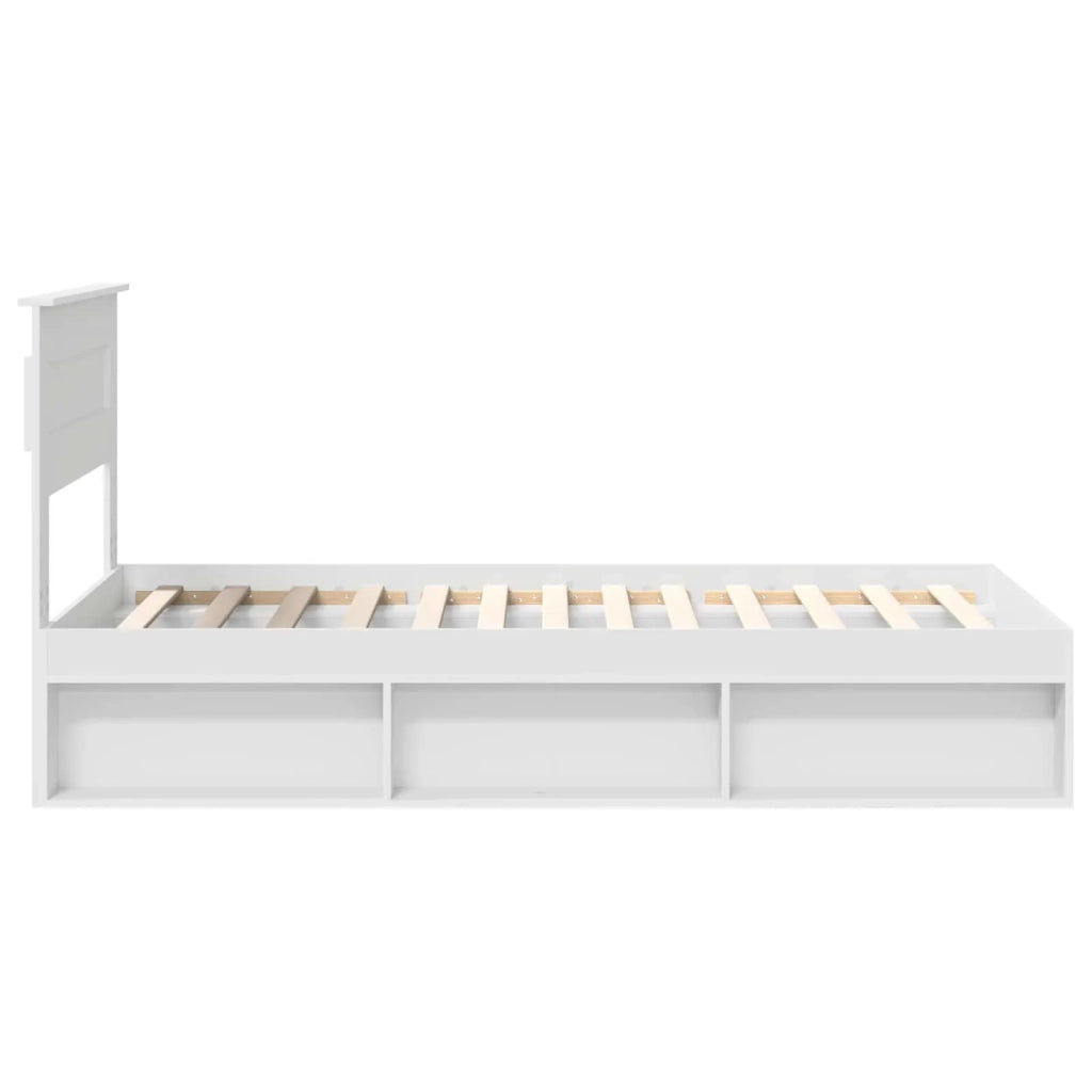 Struttura del letto Bianco 100 x 200 cm Pino massello 3409791