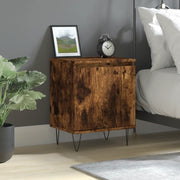 Comodino Rovere Fumo 40x30x50 cm in Legno Multistrato 826838