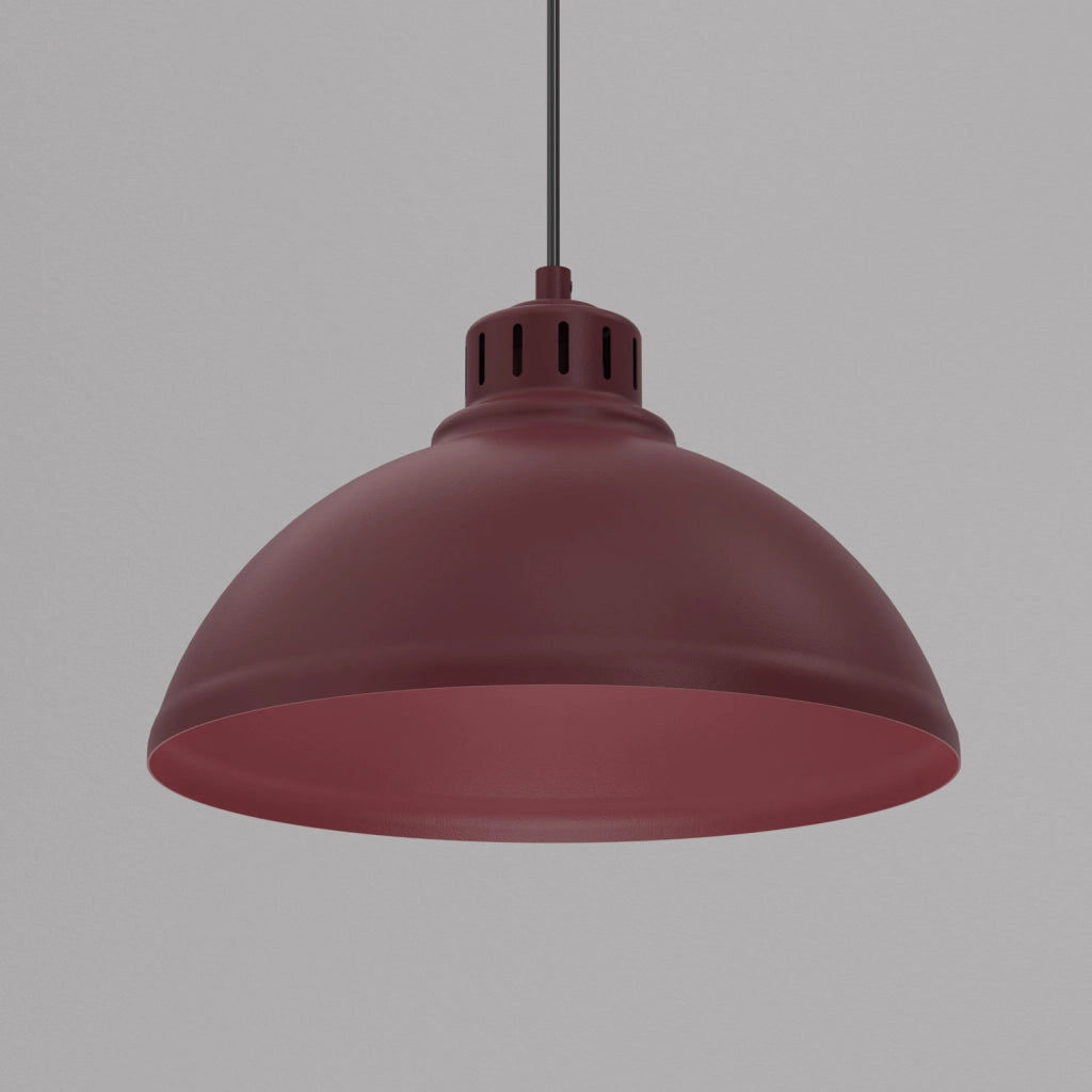 Lampada sospesa Sven 1xE27 bordeaux Ø30 cm Luminex