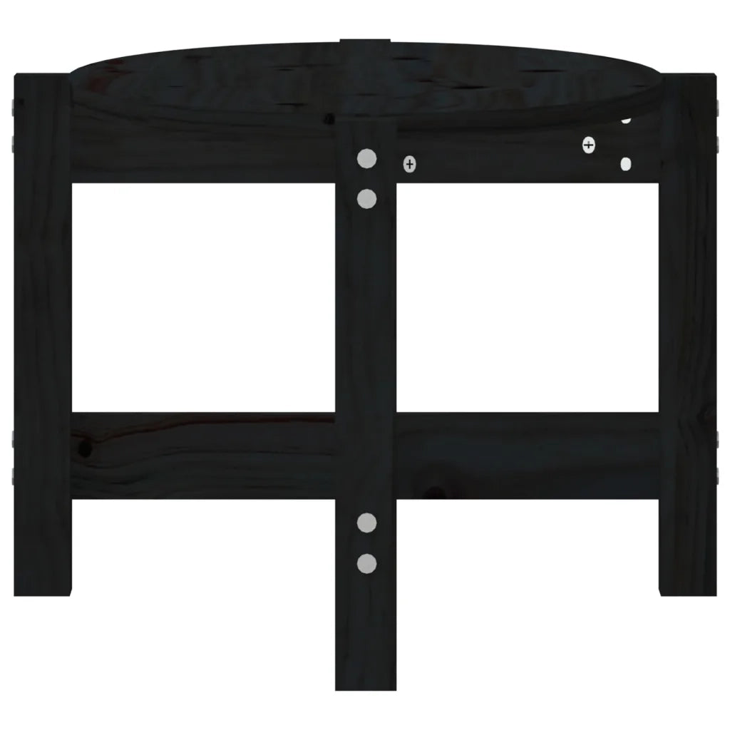 Tavolino da salotto | Tavolino da caff¨¨ | Tavolino da Soggiorno Nero 87x48x35 cm in Legno Massello di Pino