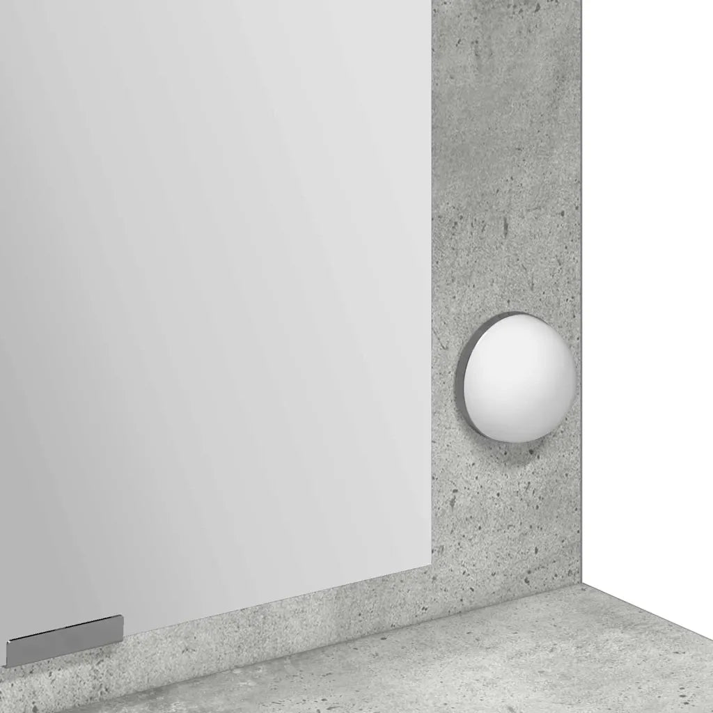 Tavolo da Trucco con specchio Grigio cemento 100 x 41 x 135 cm 865103
