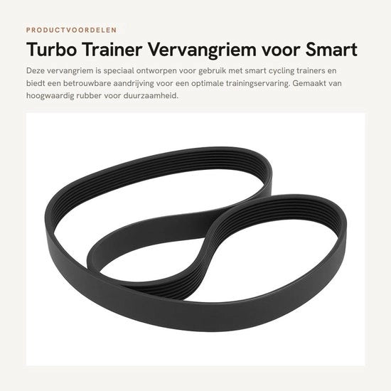 Cavo di trasmissione - Vervanging per Kickr 2018 - Gomma - 950 mm x 19 mm - Nero - Adatto per Allenamento Ciclistico Intelligente