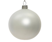 Box Da 6 Palline Di Natale Bianco Opaco 8 Cm