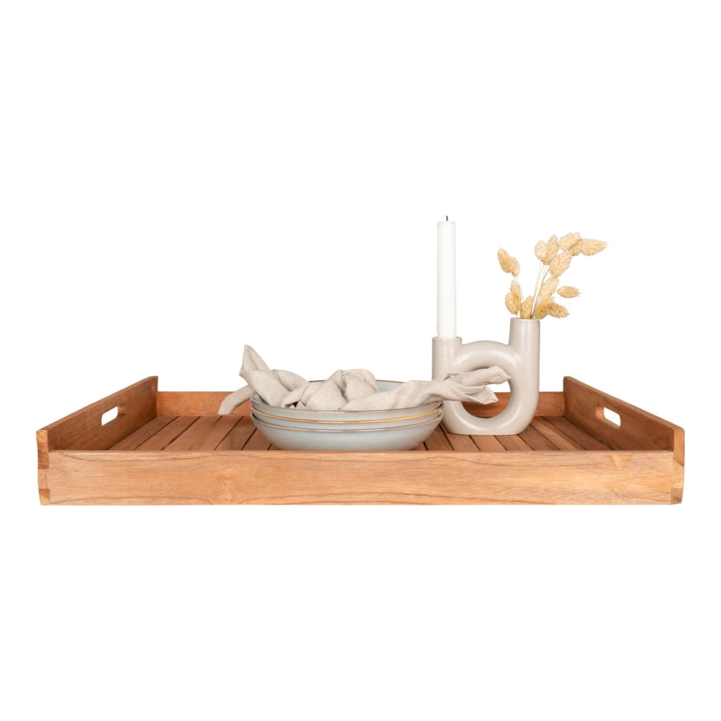 Vassoio Faro, Marrone, Legno, 58x38x7 cm