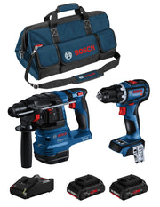 BOSCH Kit BK2021BAG (GBH 18V-22 + GSR 18V-90 C + 2 x 4,0 Ah ProCORE + GAL18V-40 + HDBAG)
