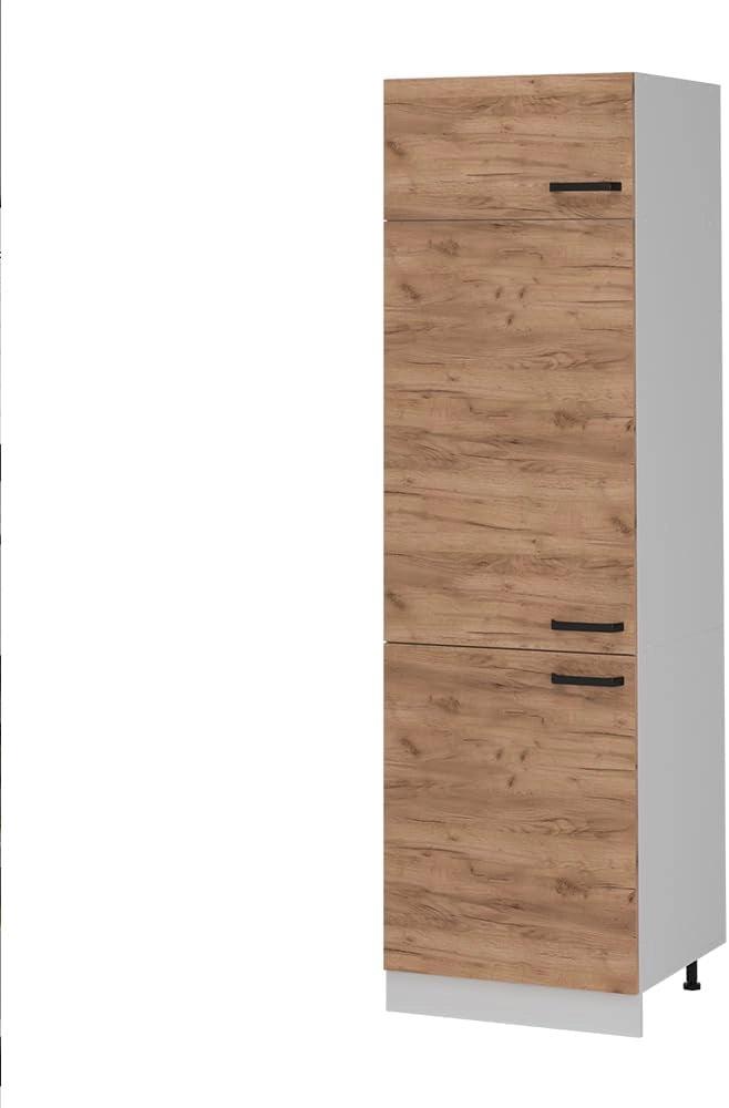 Frontale cucina R-Line, Quercia dorata, 59.6 x 196 cm frontale del mobile per mobile per frigorifero