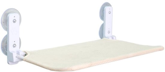 Sistema di appoggio per gatti - lettino per gatti pieghevole - con morsetti stabilizzanti - cuscino invertibile - portata massima 20 kg - lettino per gatti appeso con morsetti - lettino per gatti pieghevole - adatto per finestre - accessori per gatti