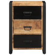 Cassettiera 50x35x70 cm in Legno Massello di Mango Grezzo 4013583