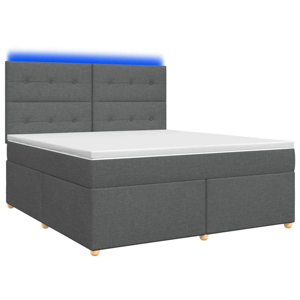Letto box spring con materasso Grigio Scuro 180 x 200 cm 3455407
