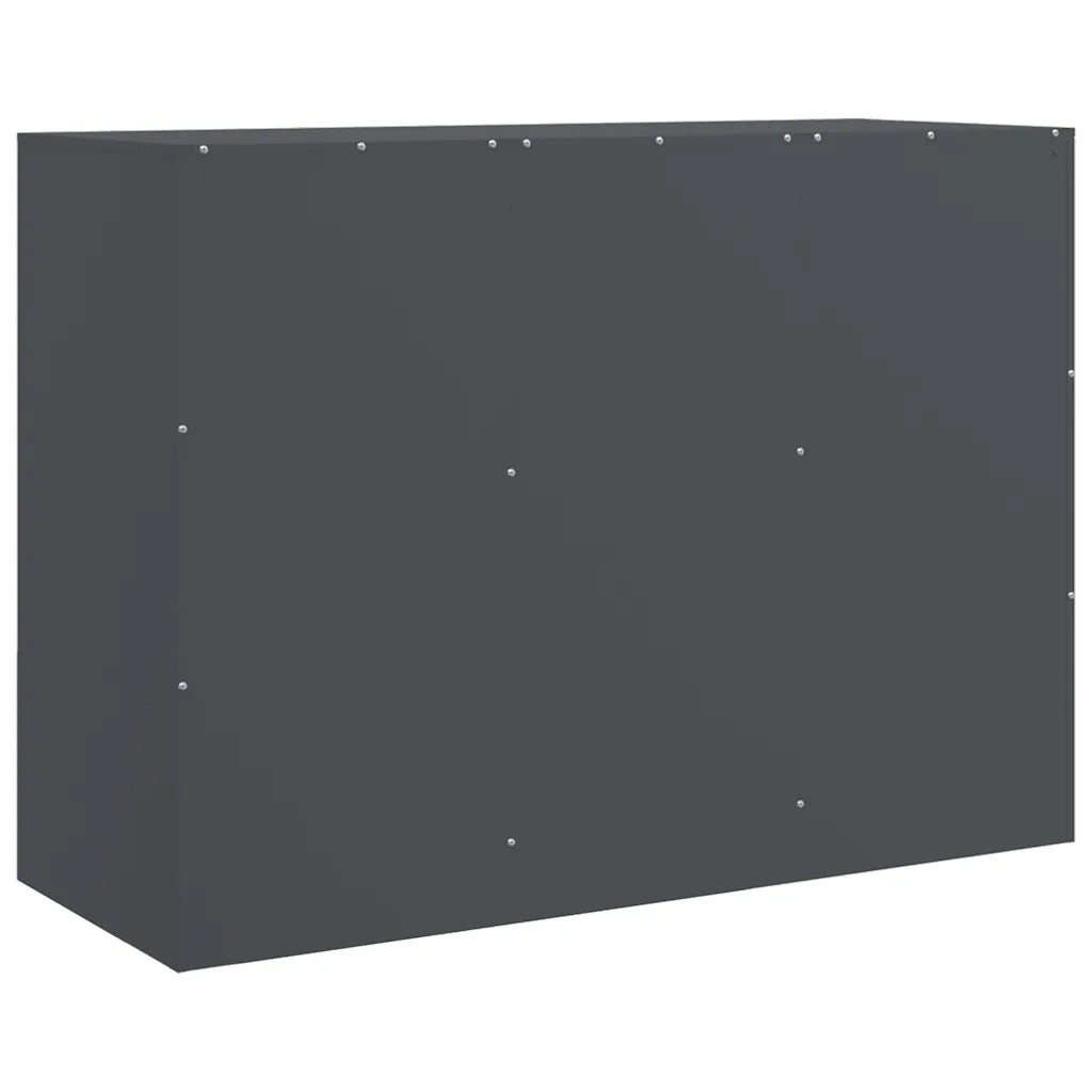 Credenza | Madia | Buffet da pranzo | Armadio da pranzo Antracite 99x39x73 cm in Acciaio
