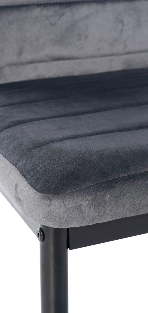 Set di 6 sedie da pranzo Mayfair grigio,Velluto