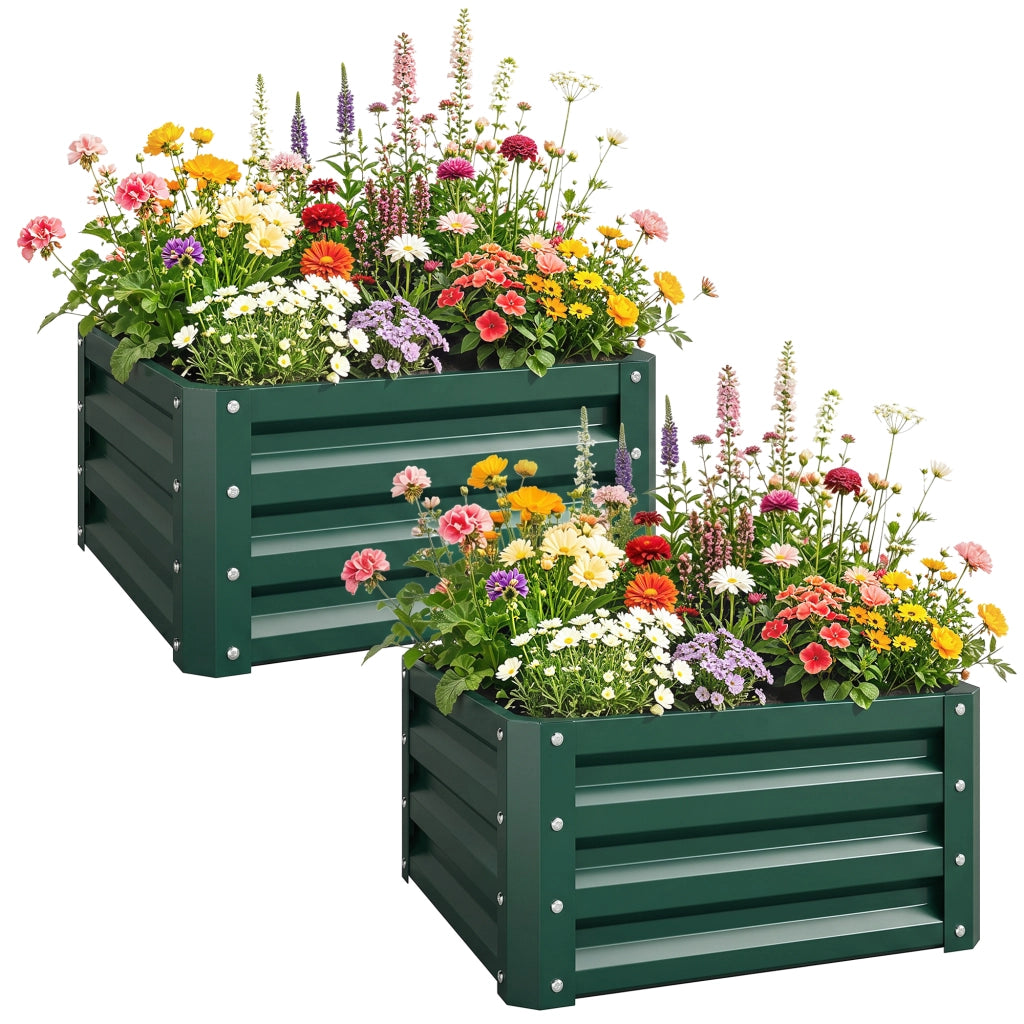 Fioriera Rialzata Giardino ¨C Zephmum ¨C Verde 60x60x30.5 cm
