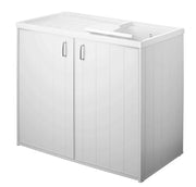 Mobile LAVATOIO con vasca COPRILAVATRICE in PVC in KIT per Interni/Esterni - Dim. 109X60 cm - CR