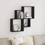 Scaffale da parete Rovere Nero 80 x 15 x 78,5 cm 862654