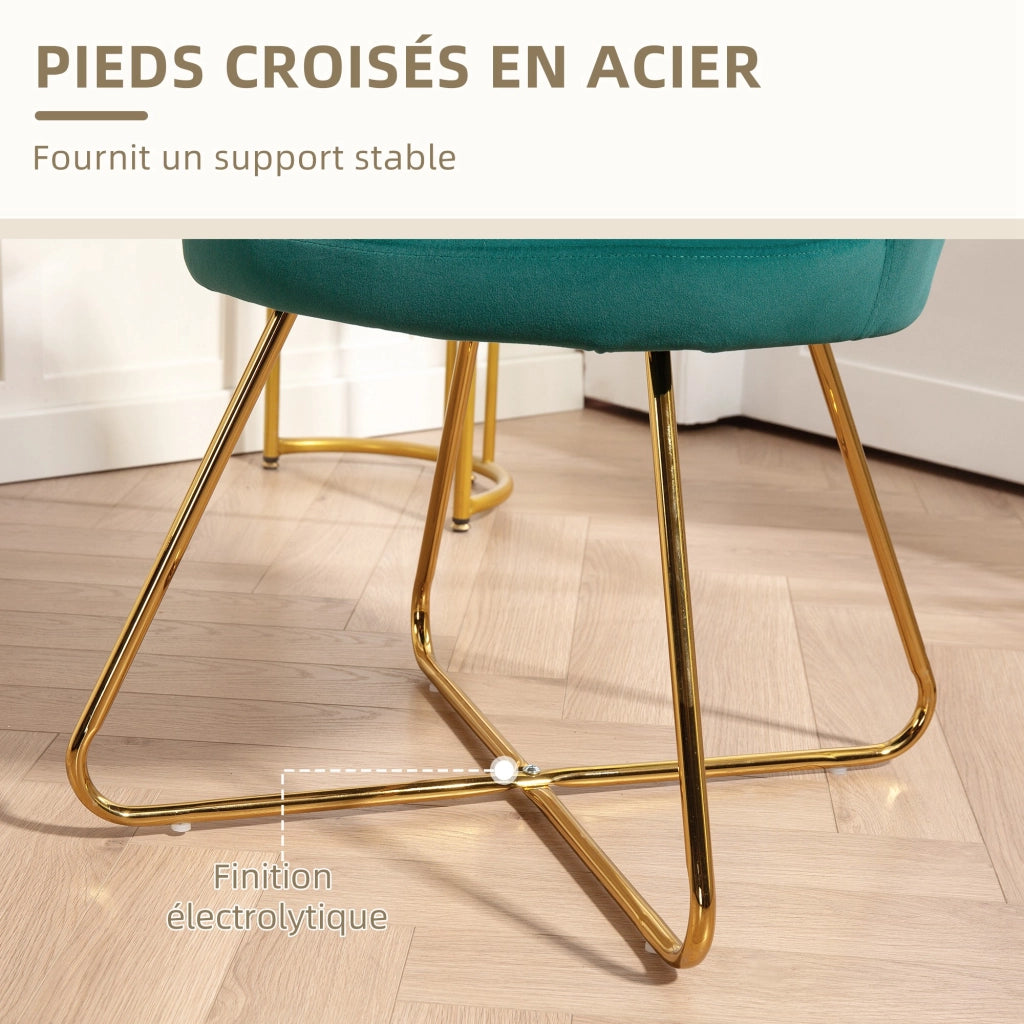Poltrona relax in velluto ¨C zephmum ¨C verde scuro 69x64x80 cm