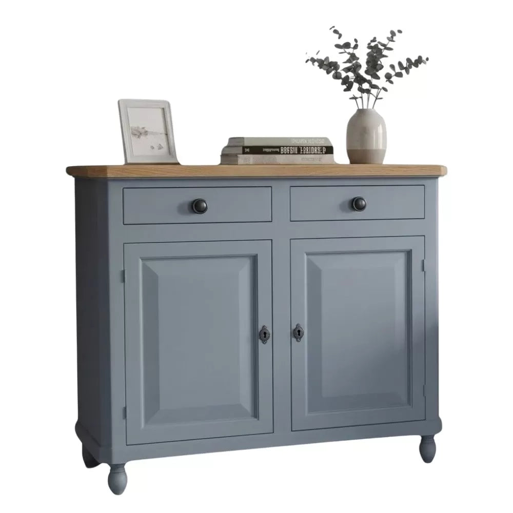 Credenza carta da zucchero shabby 2 porte 2 cassetti 104x43x98 - Mobili 2G