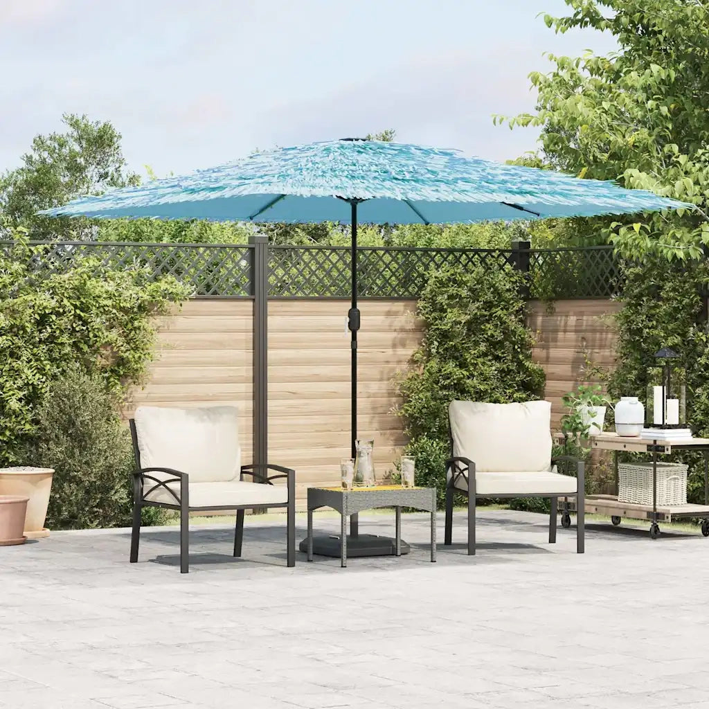 Ombrellone Giardino-Ombrello da Balcone con Palo in Acciaio Blu 290x290x238 cm