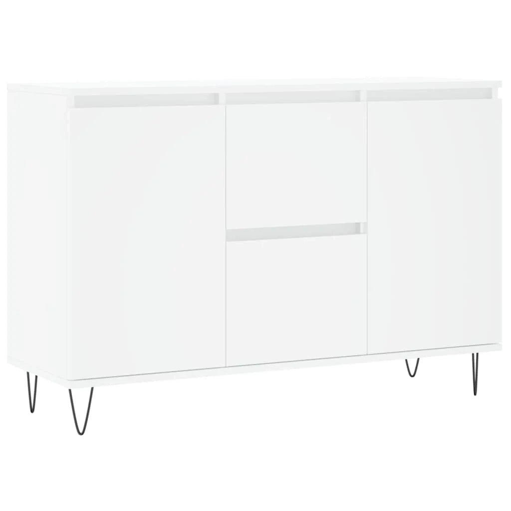 Buffet credenza cassettiera armadio mobile contenitore organizer per cucina soggiorno salotto 104 x 35 x 70 cm legno ingegnerizzato bianco 02_0030186
