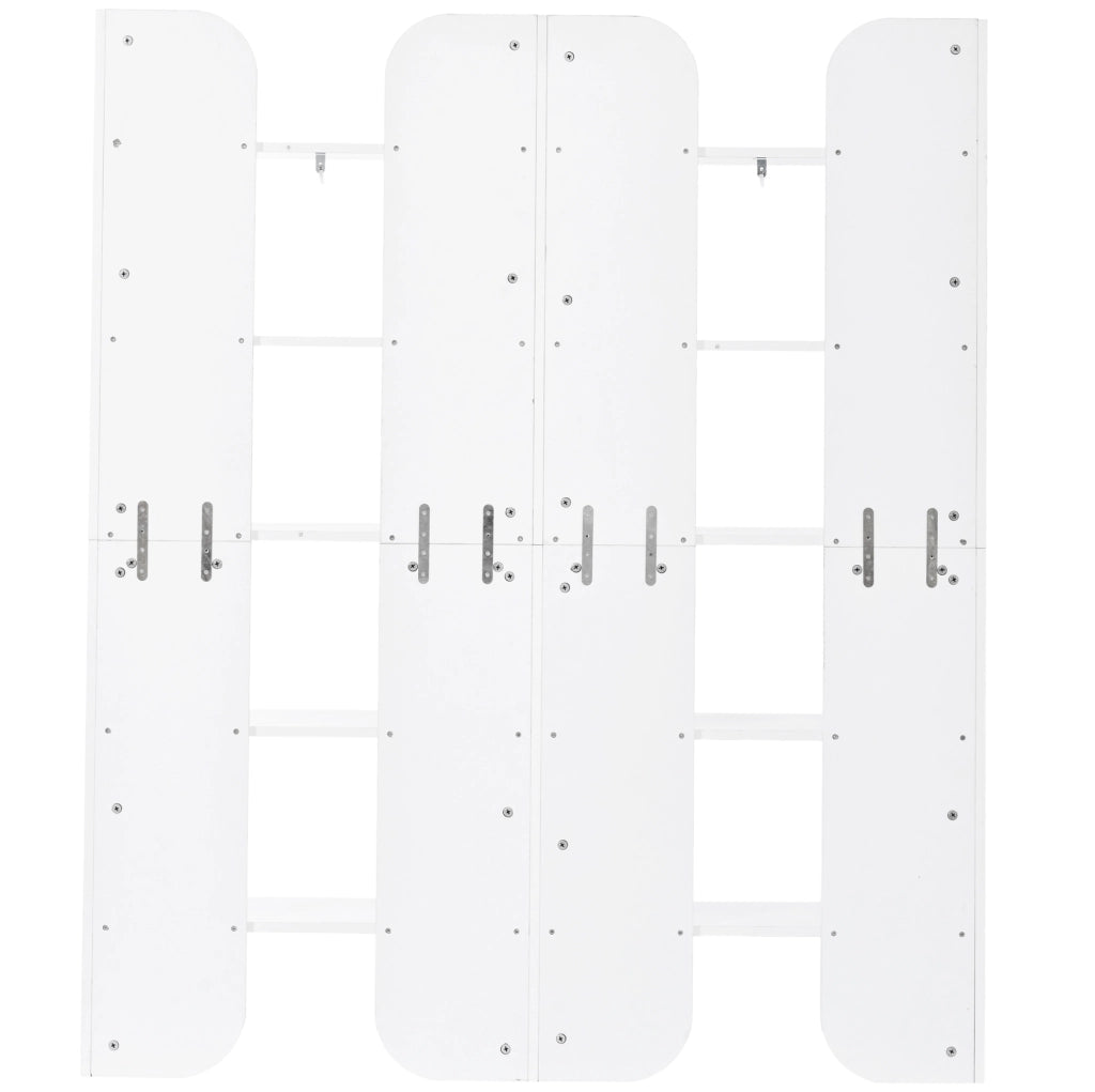 Libreria aperta a 5 ripiani 160x135x25 cm in pannello truciolare bianco