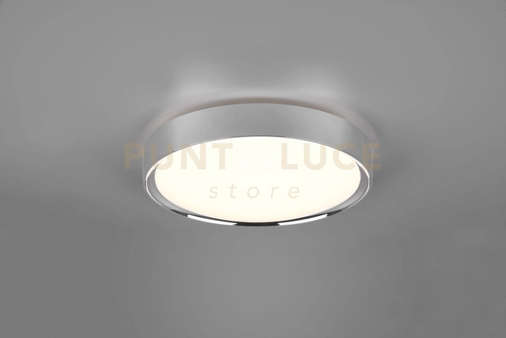 CLARIMO H2O PLAFONIERA LED 18W 1850lm, 3000K BORDO CROMO IP44 D.33CM DA BAGNO