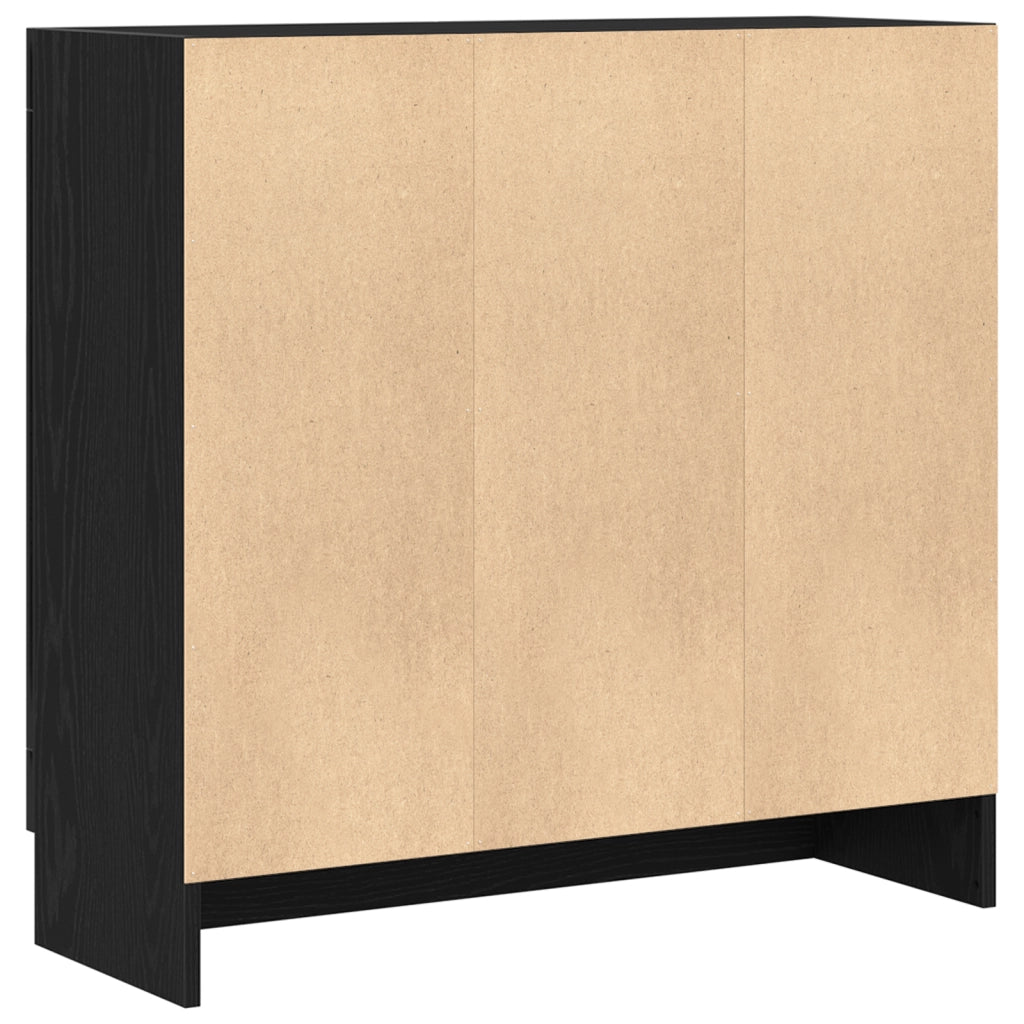 Mobile libreria  Nero Rovere 82,5x30,5x80 cm in legno ingegnerizzato
