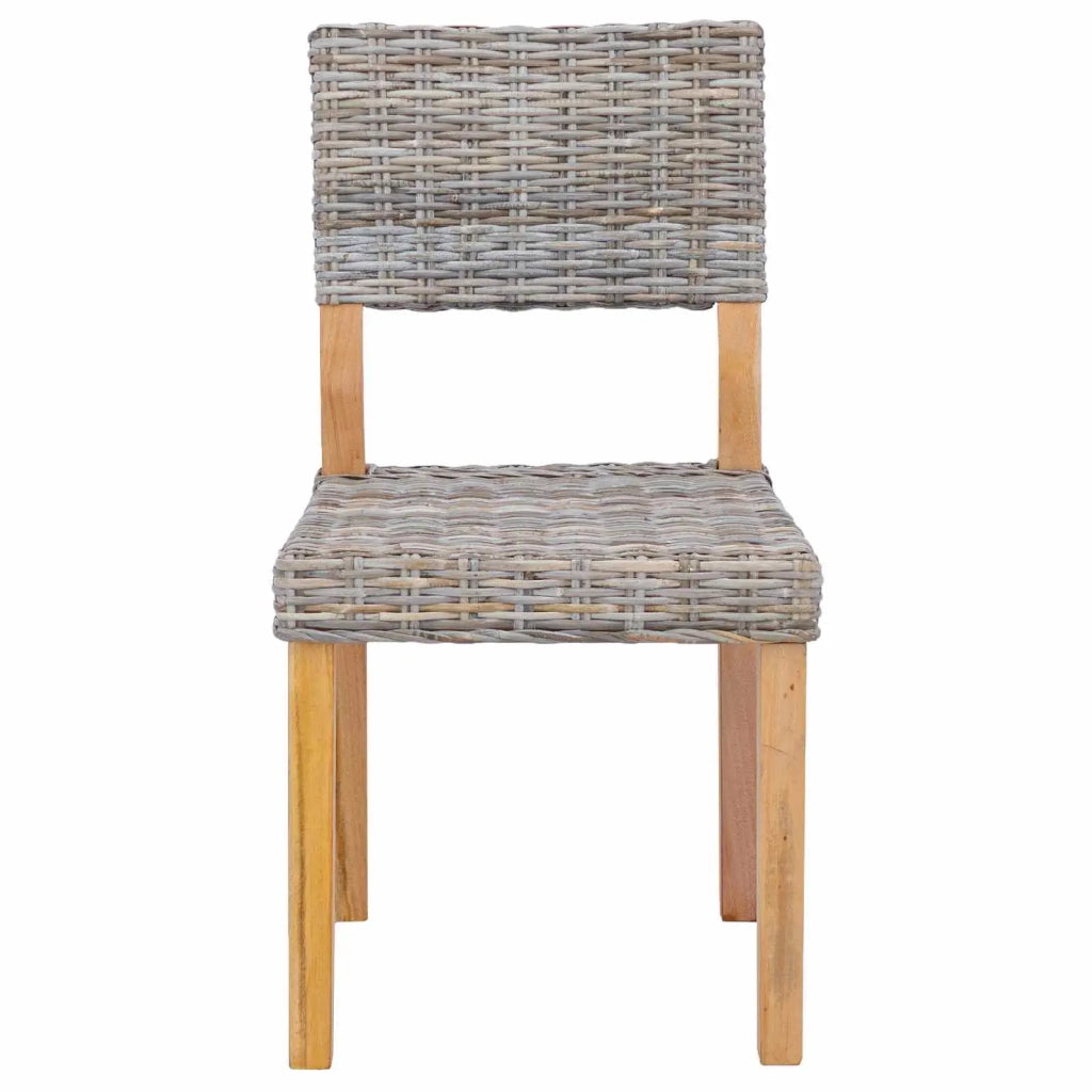 Sedia da pranzo 2 pcs Grigio Kubu 46 x 55 x 84 cm Rattan Kubu 42012424