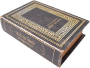 Cassa per Libri in Legno con Simulazione di Pelle Vintage, Stile Europeo per Casa, Hotel o Ufficio