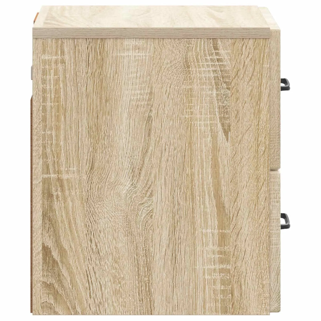 Mobiletto da notte a muro Rovere Sonoma 34,5 x 33 x 40 cm