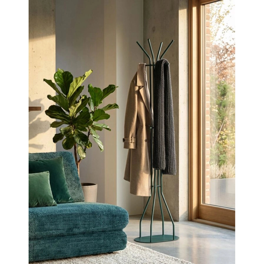 Appendiabiti da Terra VKH1109, Beige, Metallo, 45x28x178 cm