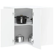 Pensile da Cucina ad Angolo Lucca Bianco Lucido in Truciolato 853859
