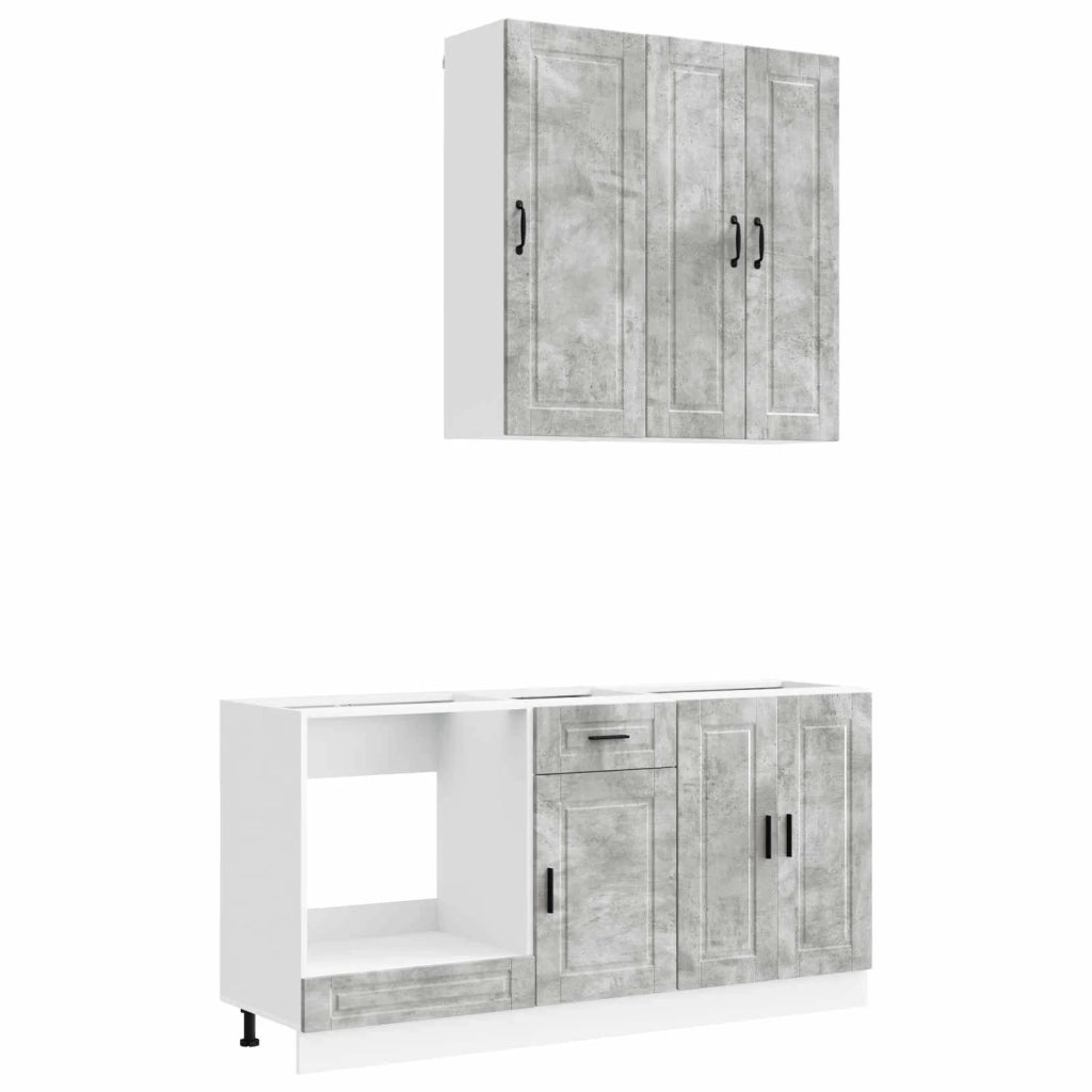Unità Cucina PORTO 5 pcs Grigio Cemento Legno ingegnerizzato 3438288