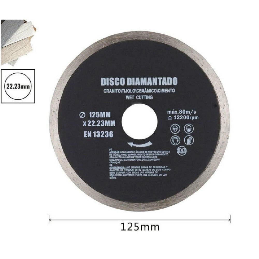 Trade Shop - Disco Diamantato Corona Continua 125 - 180 Mm Piastrelle Ceramica Porcellana -