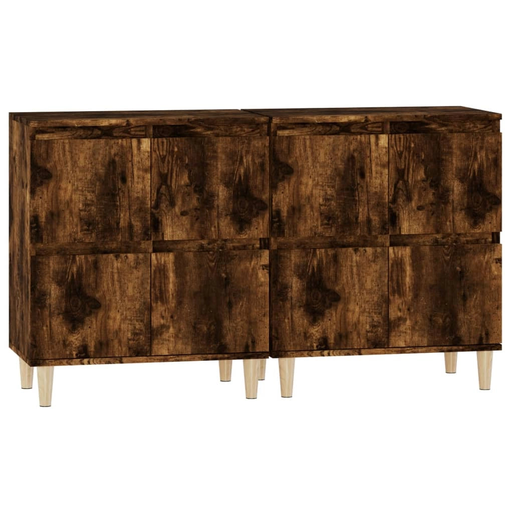 Buffet credenza cassettiera armadio mobile contenitore organizer per cucina soggiorno salotti set da 2 60 x 35 x 70 cm legno ingegnerizzato marrone 02_0036744