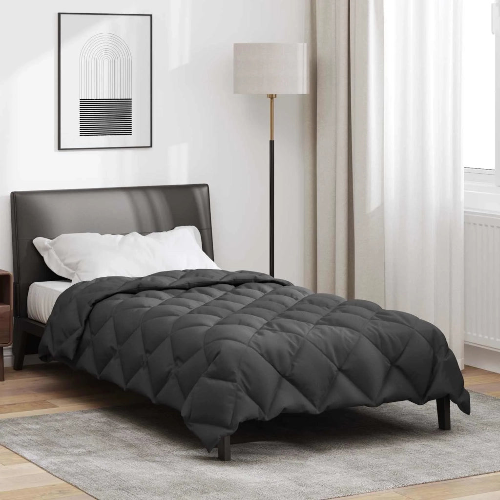 Duvet Invernale Antracite 155 x 220 cm Microfibra 42025646