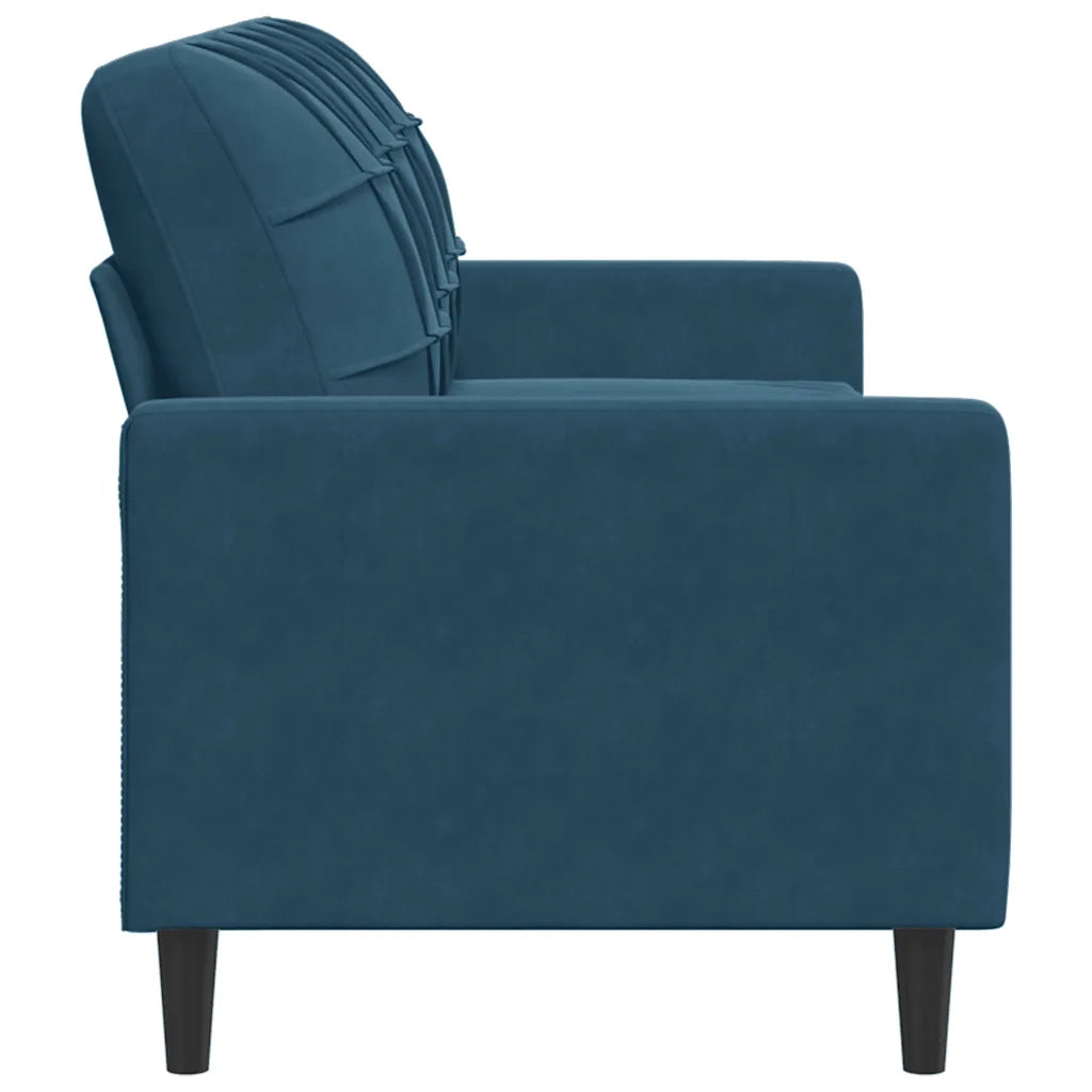 vidaXL Divano a 3 Posti Blu 180 cm in Velluto