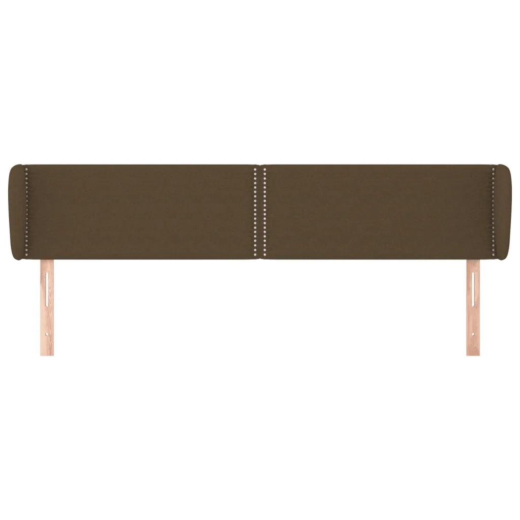 Testiera | Testata ad Orecchio Marrone Scuro 203x23x78/88 cm in Tessuto