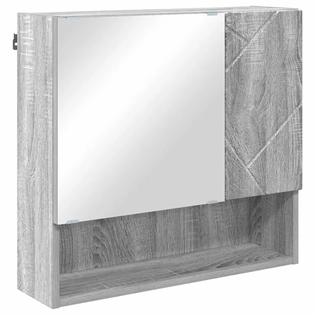 Set di mobili per il bagno con cassetto 4 pcs Grigio Sonoma 3392979