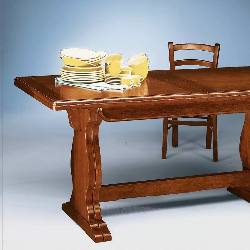Tavolo da pranzo allungabile arte povera in legno 160x85x78 - Mobili 2G