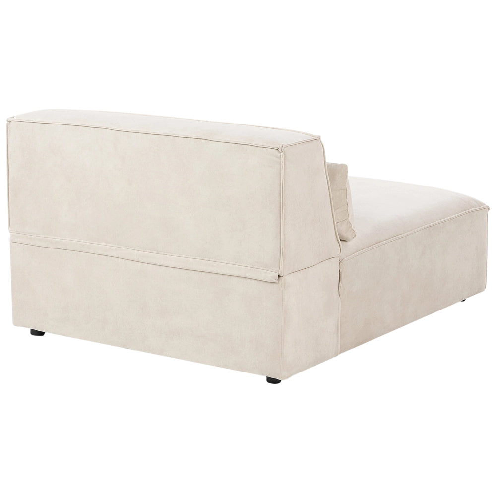 Divano componibile a 2 posti senza braccioli Divano componibile in velluto beige con gambe nere Soggiorno moderno