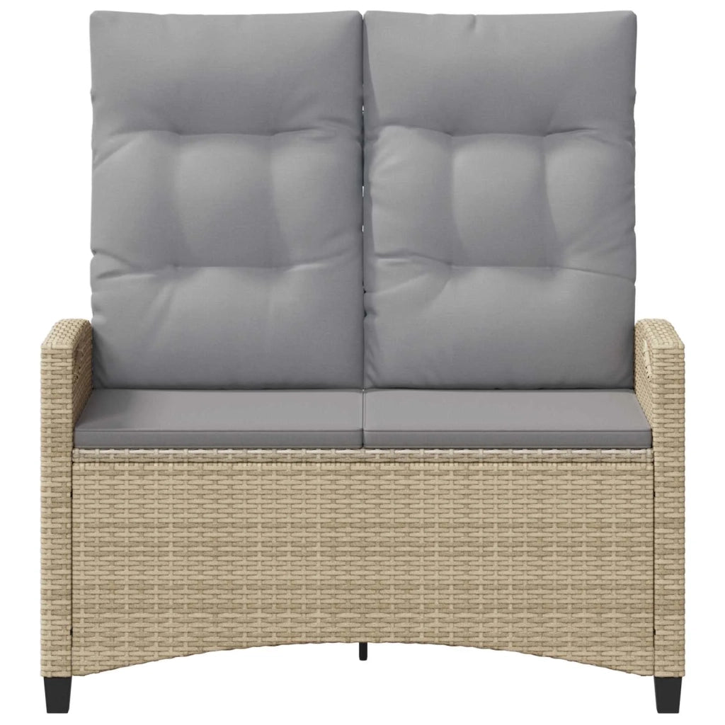 Panchina da giardino Beige e Grigio Chiaro 105 x 60 x 112 cm