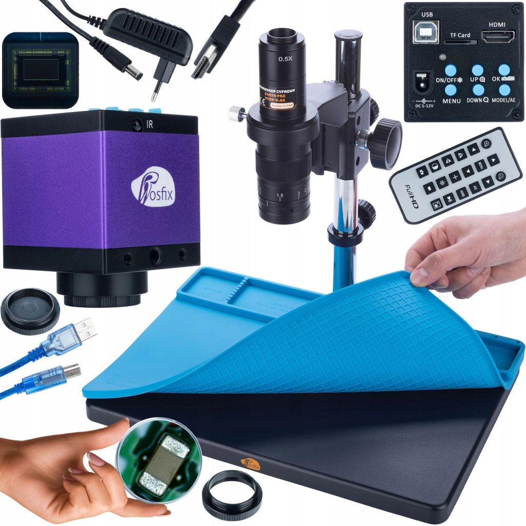 Set Microscopio Digitale Earth Pro MCEP-0.5X + Camera Tucana Pro KMTP-HDMI-USBI + Tappetino Silicone 380x260mm – Alta