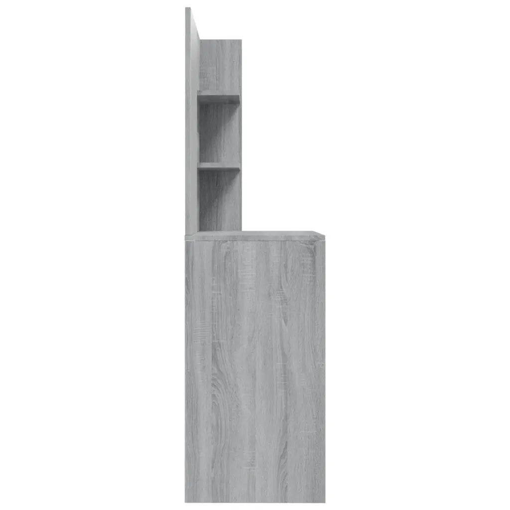Toeletta | Tavolo da Trucco con Specchio Grigio Sonoma 74,5x40x141 cm