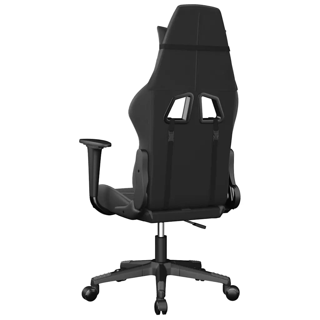vidaXL Sedia da Gaming Massaggiante Nero e Grigio in Similpelle