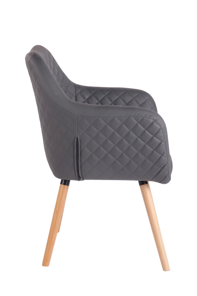 Poltroncina Design Gent In Similpelle natura,grigio