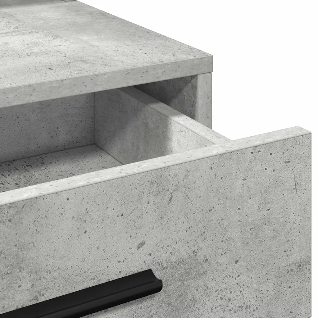 Tavolo da Trucco con cassetto Grigio cemento 79 x 41 x 135 cm 865085