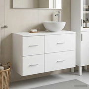 Set di mobili per il bagno 2 pcs Bianco Legno ingegnerizzato 3403952