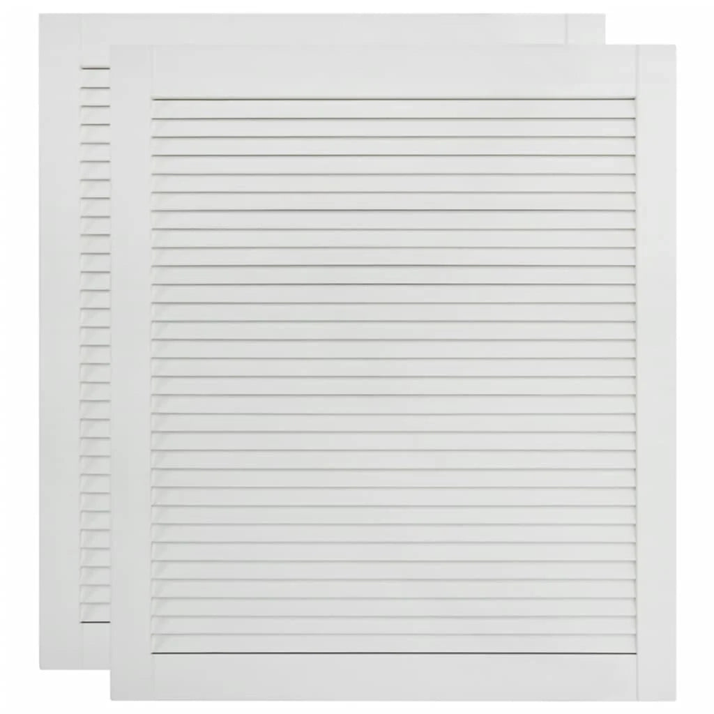 Porte a persiana in 2 pezzi legno di pino massiccio 61,5 x 49,4 cm bianco 02_0003906